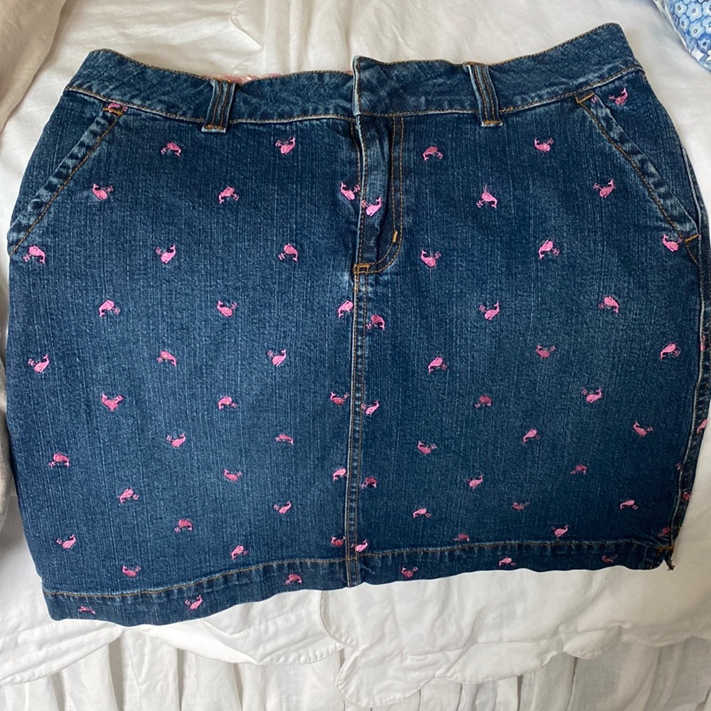 Vintage Lilly Pulitzer jean skirt Sz 4